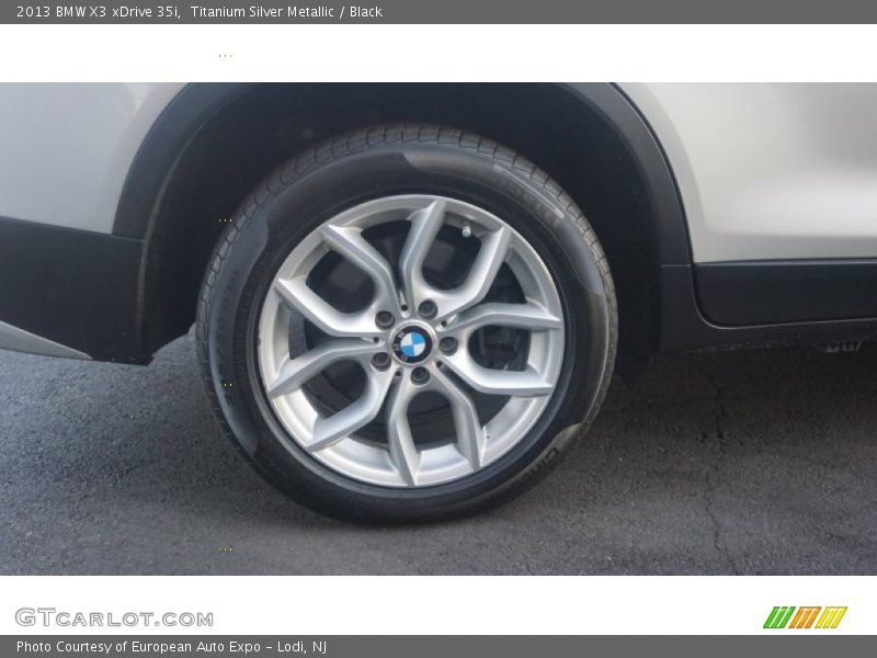 Titanium Silver Metallic / Black 2013 BMW X3 xDrive 35i