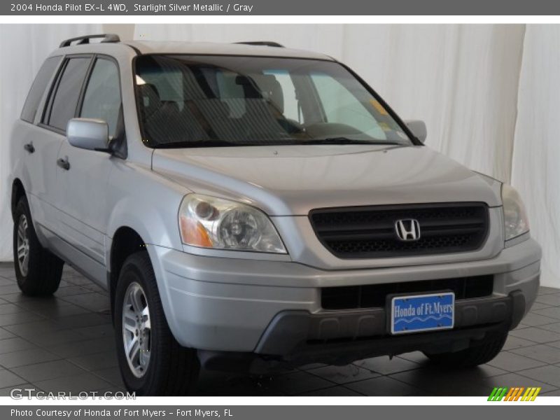 Starlight Silver Metallic / Gray 2004 Honda Pilot EX-L 4WD