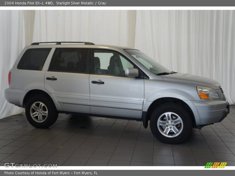 Starlight Silver Metallic / Gray 2004 Honda Pilot EX-L 4WD