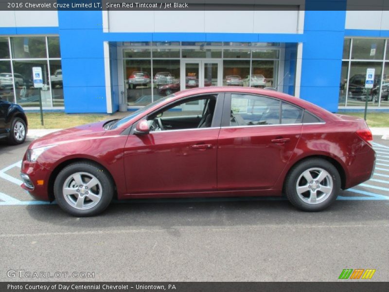 Siren Red Tintcoat / Jet Black 2016 Chevrolet Cruze Limited LT