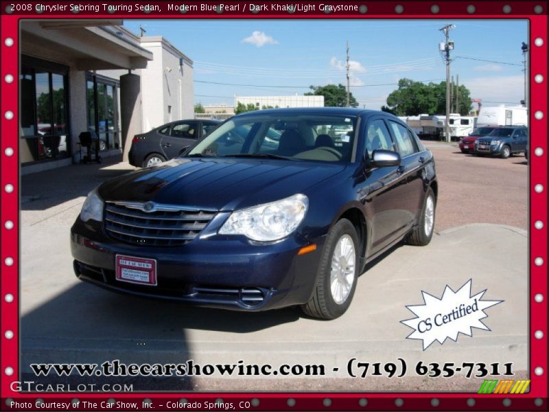Modern Blue Pearl / Dark Khaki/Light Graystone 2008 Chrysler Sebring Touring Sedan