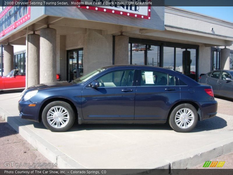Modern Blue Pearl / Dark Khaki/Light Graystone 2008 Chrysler Sebring Touring Sedan