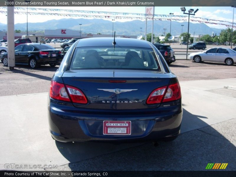Modern Blue Pearl / Dark Khaki/Light Graystone 2008 Chrysler Sebring Touring Sedan