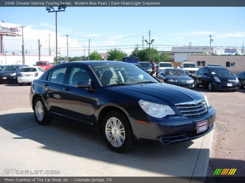 Modern Blue Pearl / Dark Khaki/Light Graystone 2008 Chrysler Sebring Touring Sedan
