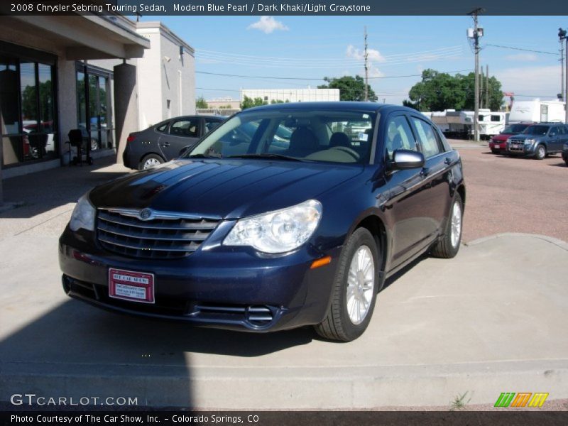 Modern Blue Pearl / Dark Khaki/Light Graystone 2008 Chrysler Sebring Touring Sedan