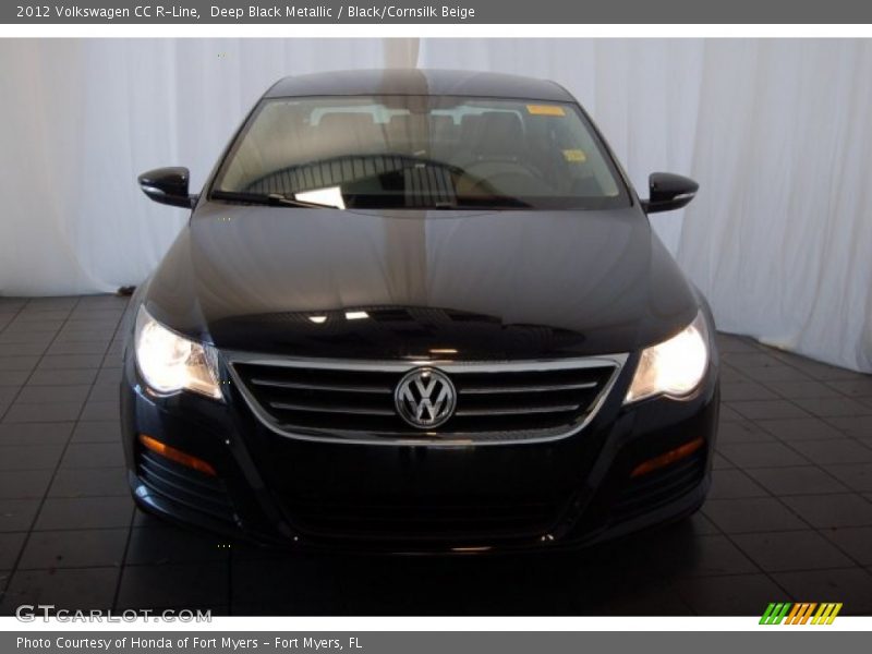 Deep Black Metallic / Black/Cornsilk Beige 2012 Volkswagen CC R-Line