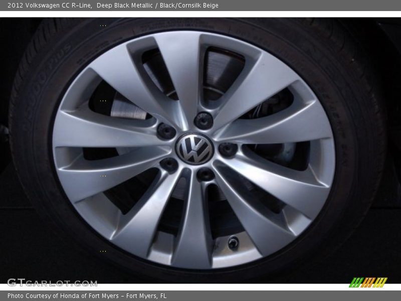 Deep Black Metallic / Black/Cornsilk Beige 2012 Volkswagen CC R-Line