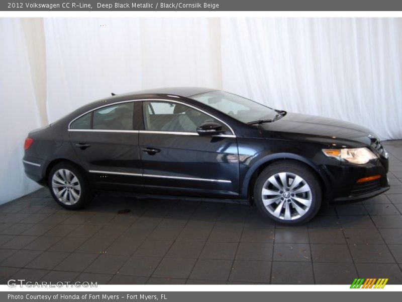 Deep Black Metallic / Black/Cornsilk Beige 2012 Volkswagen CC R-Line