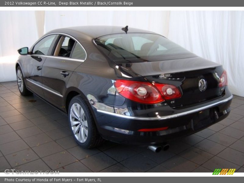 Deep Black Metallic / Black/Cornsilk Beige 2012 Volkswagen CC R-Line