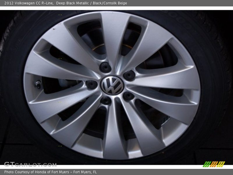 Deep Black Metallic / Black/Cornsilk Beige 2012 Volkswagen CC R-Line