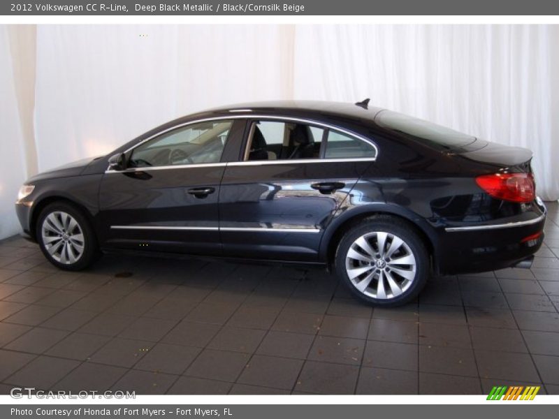 Deep Black Metallic / Black/Cornsilk Beige 2012 Volkswagen CC R-Line