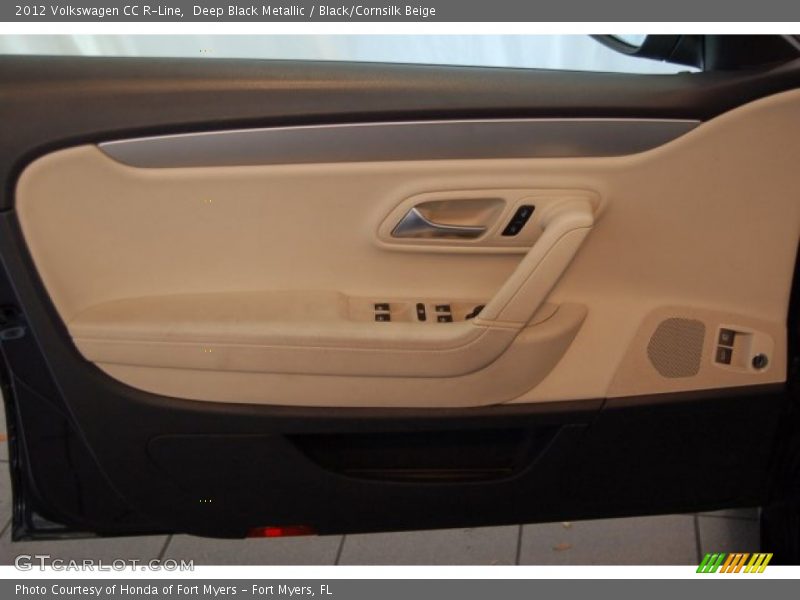 Deep Black Metallic / Black/Cornsilk Beige 2012 Volkswagen CC R-Line