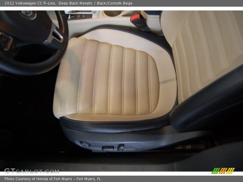 Deep Black Metallic / Black/Cornsilk Beige 2012 Volkswagen CC R-Line