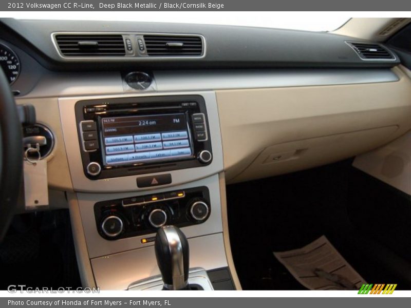 Deep Black Metallic / Black/Cornsilk Beige 2012 Volkswagen CC R-Line