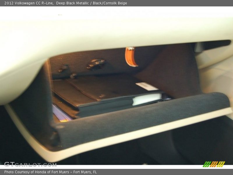 Deep Black Metallic / Black/Cornsilk Beige 2012 Volkswagen CC R-Line