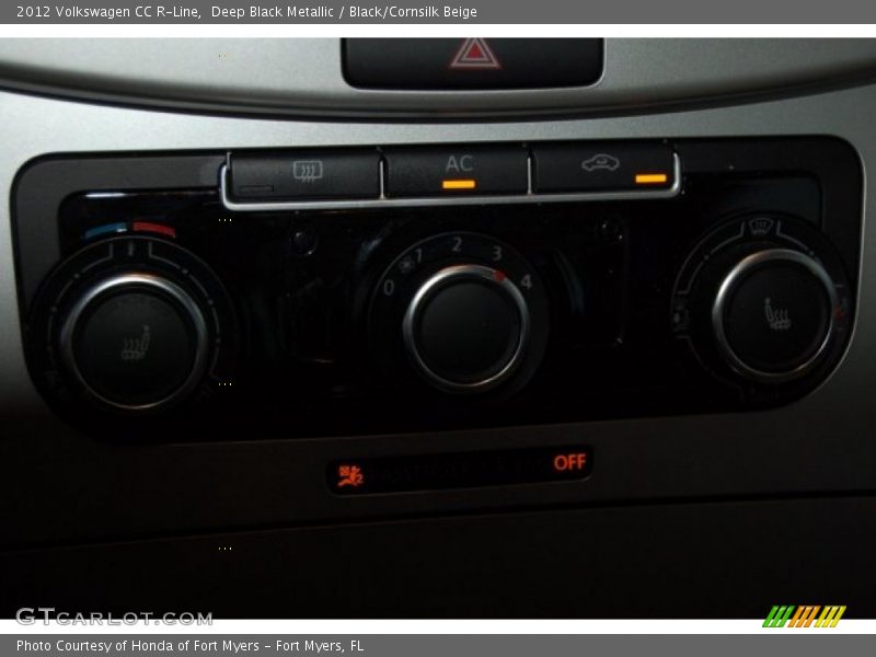 Deep Black Metallic / Black/Cornsilk Beige 2012 Volkswagen CC R-Line