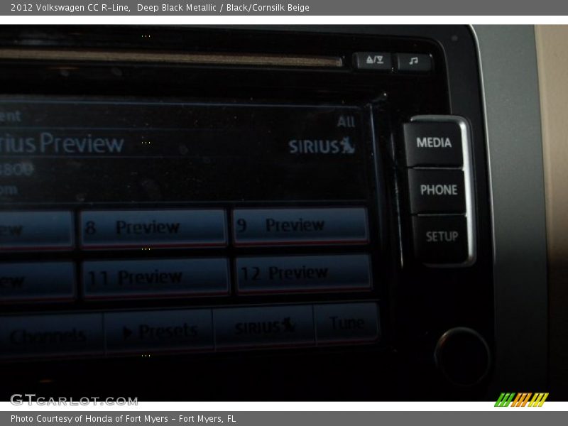 Deep Black Metallic / Black/Cornsilk Beige 2012 Volkswagen CC R-Line