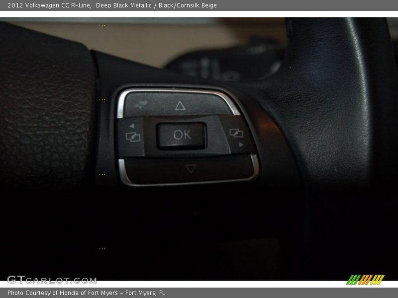 Deep Black Metallic / Black/Cornsilk Beige 2012 Volkswagen CC R-Line