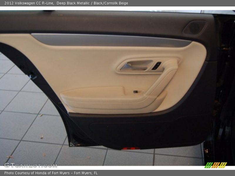Deep Black Metallic / Black/Cornsilk Beige 2012 Volkswagen CC R-Line