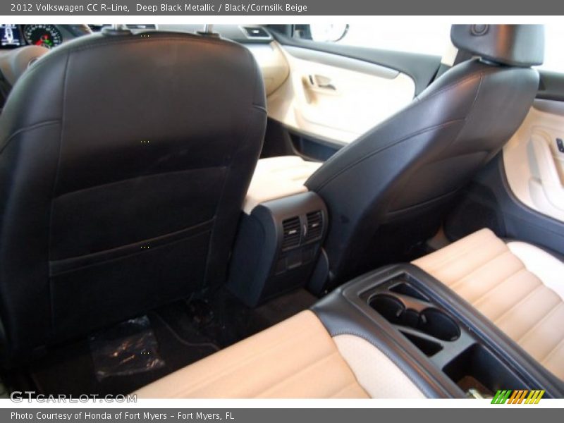 Deep Black Metallic / Black/Cornsilk Beige 2012 Volkswagen CC R-Line