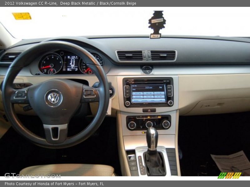 Deep Black Metallic / Black/Cornsilk Beige 2012 Volkswagen CC R-Line