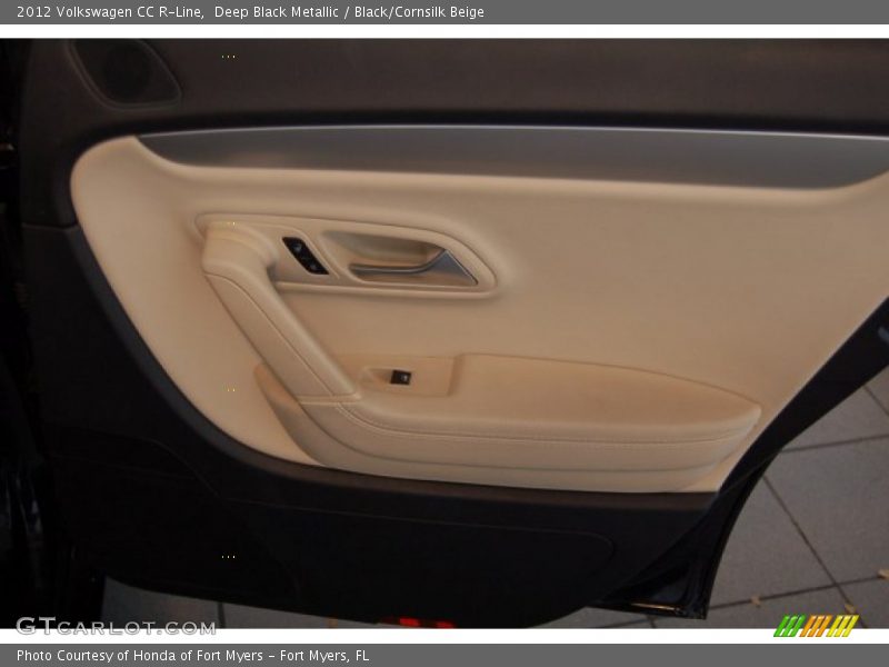 Deep Black Metallic / Black/Cornsilk Beige 2012 Volkswagen CC R-Line