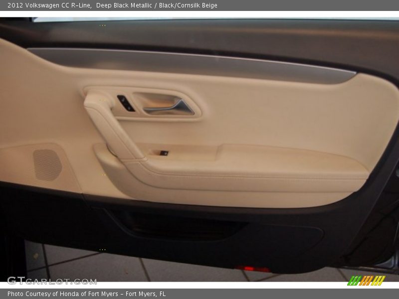 Deep Black Metallic / Black/Cornsilk Beige 2012 Volkswagen CC R-Line