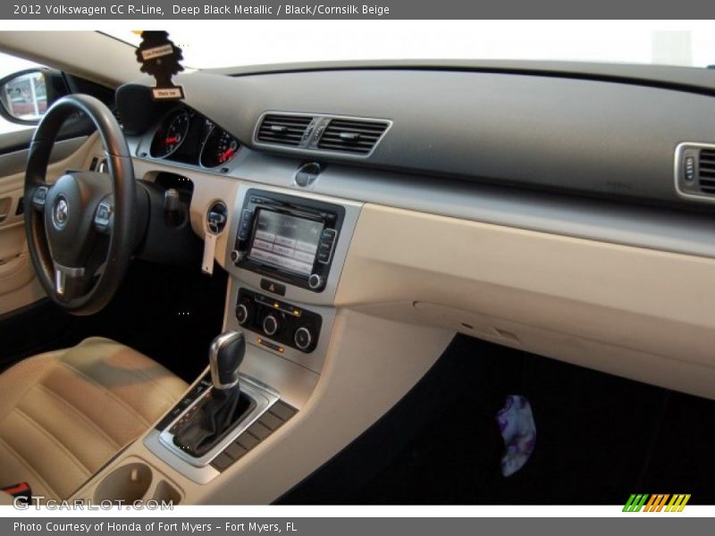 Deep Black Metallic / Black/Cornsilk Beige 2012 Volkswagen CC R-Line