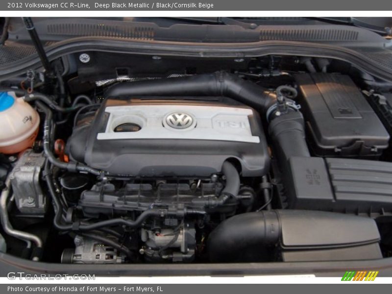Deep Black Metallic / Black/Cornsilk Beige 2012 Volkswagen CC R-Line