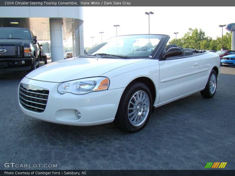 Stone White / Dark Slate Gray 2004 Chrysler Sebring Touring Convertible