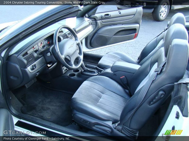 Stone White / Dark Slate Gray 2004 Chrysler Sebring Touring Convertible