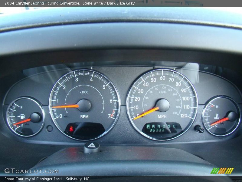 Stone White / Dark Slate Gray 2004 Chrysler Sebring Touring Convertible