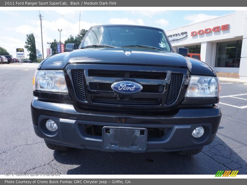 Black / Medium Dark Flint 2011 Ford Ranger Sport SuperCab