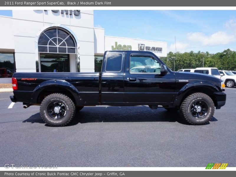 Black / Medium Dark Flint 2011 Ford Ranger Sport SuperCab