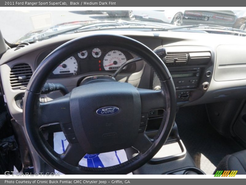 Black / Medium Dark Flint 2011 Ford Ranger Sport SuperCab
