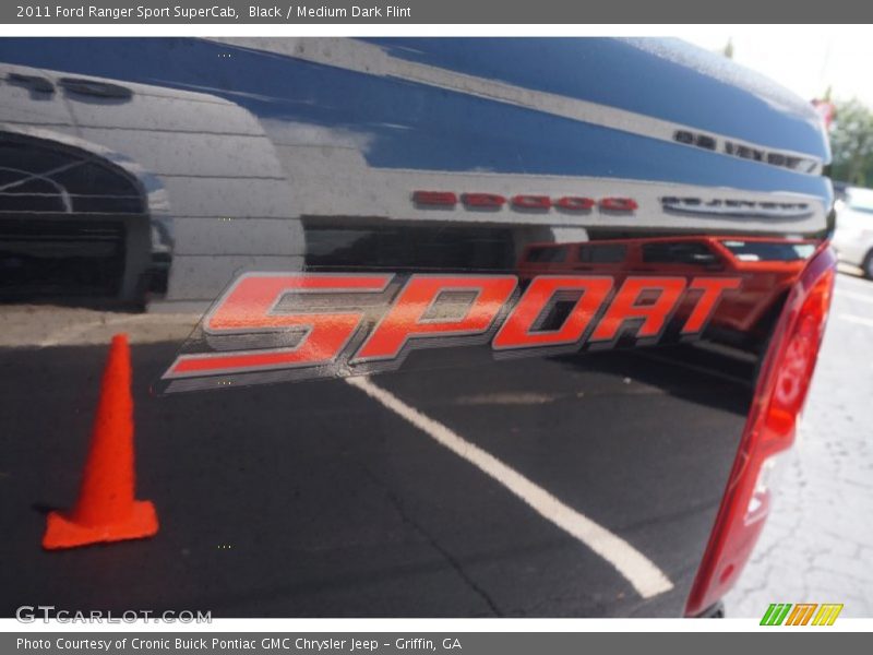 Black / Medium Dark Flint 2011 Ford Ranger Sport SuperCab