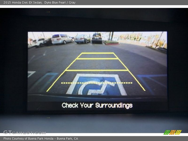 Dyno Blue Pearl / Gray 2015 Honda Civic EX Sedan