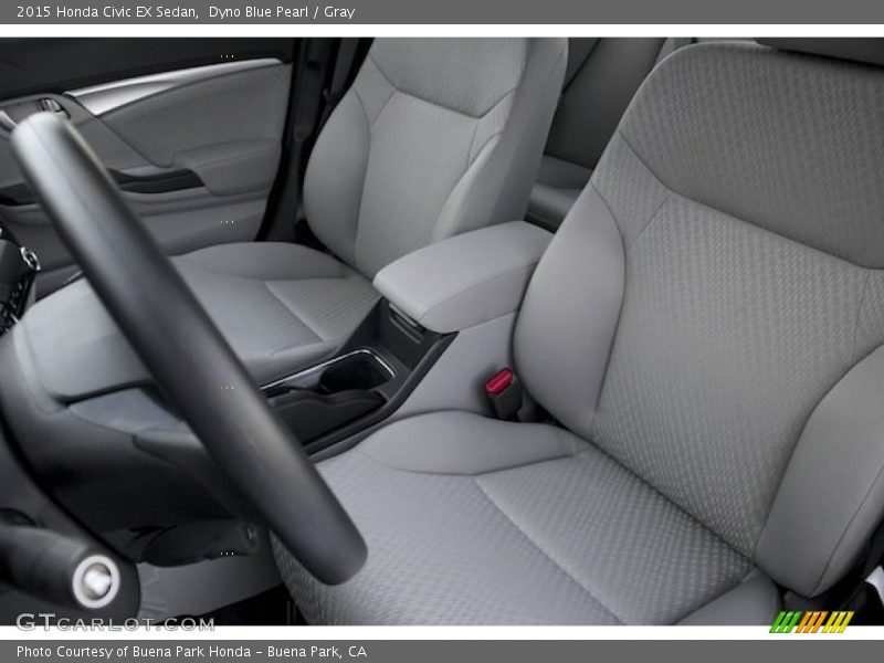 Dyno Blue Pearl / Gray 2015 Honda Civic EX Sedan