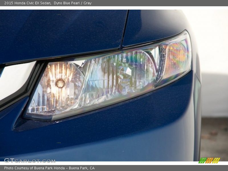 Dyno Blue Pearl / Gray 2015 Honda Civic EX Sedan