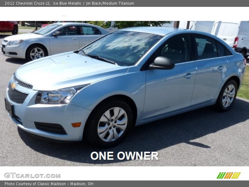 Ice Blue Metallic / Jet Black/Medium Titanium 2012 Chevrolet Cruze LS