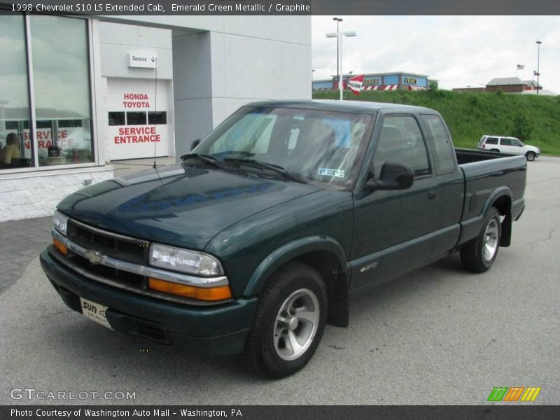 Emerald Green Metallic / Graphite 1998 Chevrolet S10 LS Extended Cab