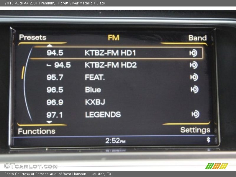 Florett Silver Metallic / Black 2015 Audi A4 2.0T Premium