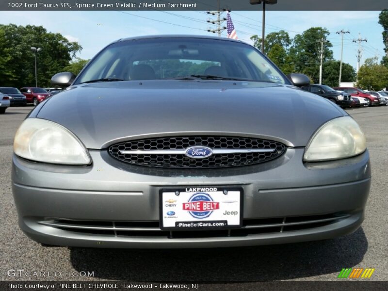 Spruce Green Metallic / Medium Parchment 2002 Ford Taurus SES