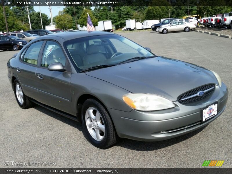 Spruce Green Metallic / Medium Parchment 2002 Ford Taurus SES