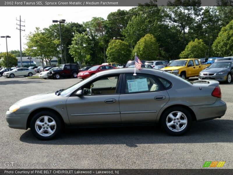 Spruce Green Metallic / Medium Parchment 2002 Ford Taurus SES