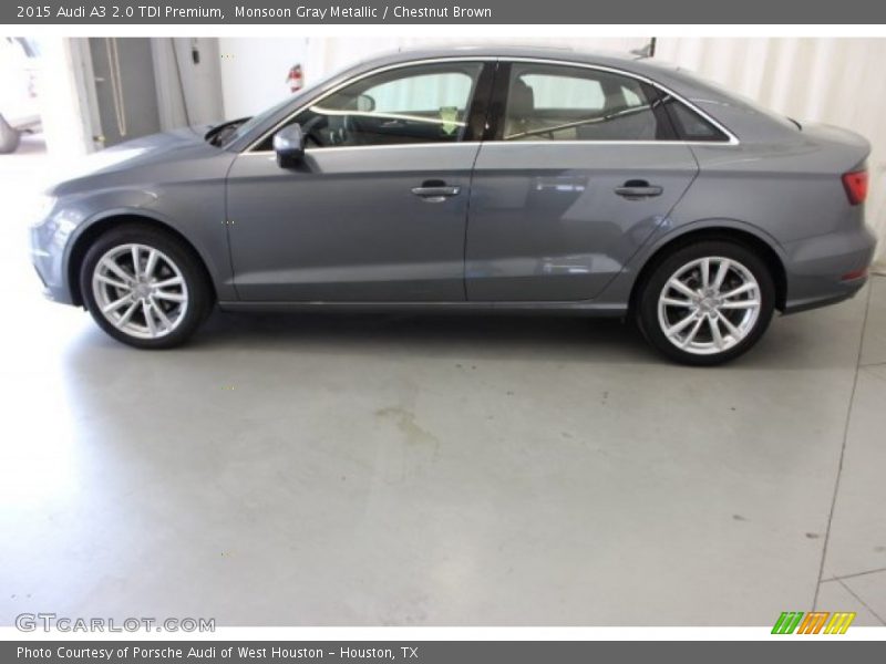 Monsoon Gray Metallic / Chestnut Brown 2015 Audi A3 2.0 TDI Premium