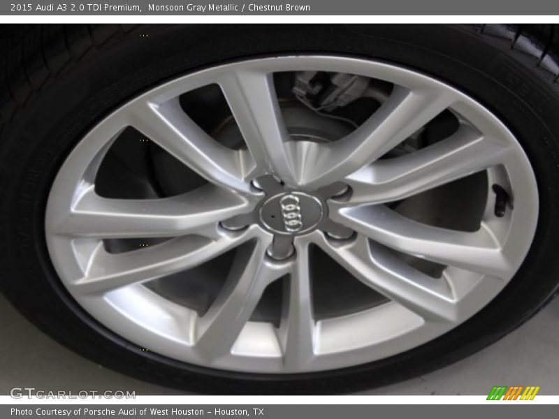 Monsoon Gray Metallic / Chestnut Brown 2015 Audi A3 2.0 TDI Premium