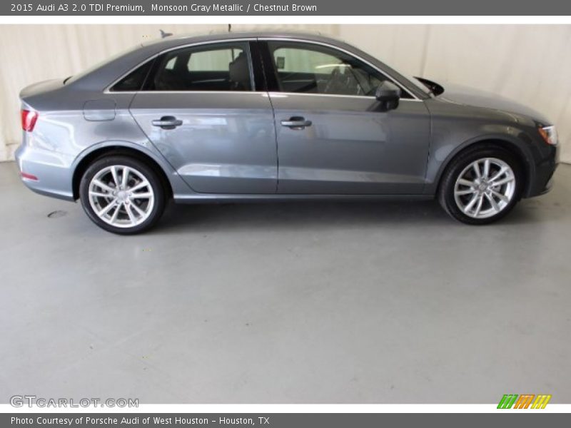 Monsoon Gray Metallic / Chestnut Brown 2015 Audi A3 2.0 TDI Premium