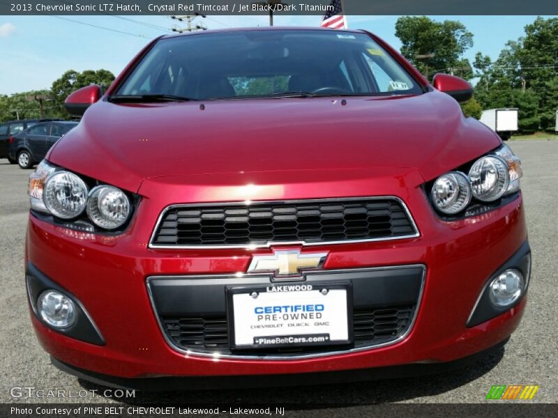 Crystal Red Tintcoat / Jet Black/Dark Titanium 2013 Chevrolet Sonic LTZ Hatch