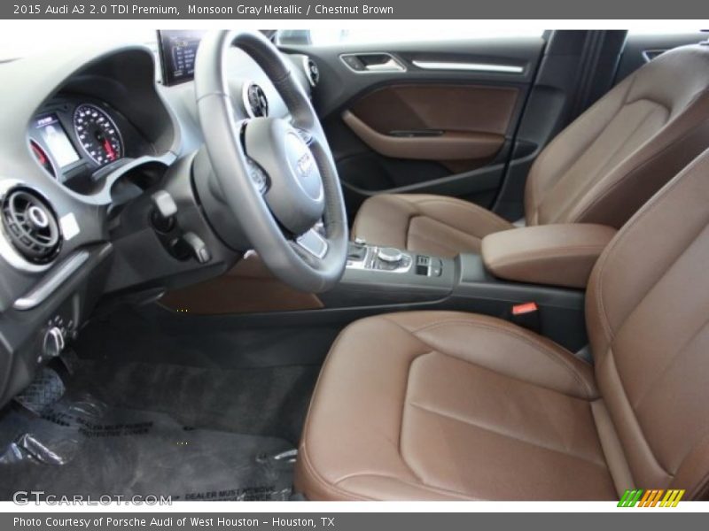 Monsoon Gray Metallic / Chestnut Brown 2015 Audi A3 2.0 TDI Premium